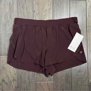Lululemon NWT Fast and Free High-Rise Classic-Fit Split Short 3" Goodnight Plum
